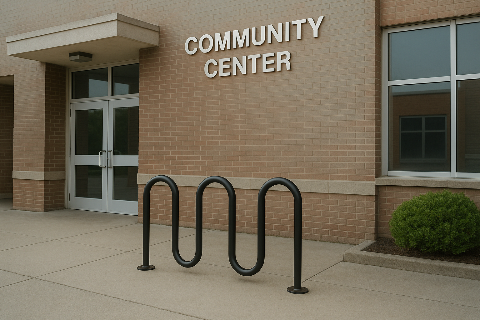 commercial outdoor steel bike rack SPR-102L