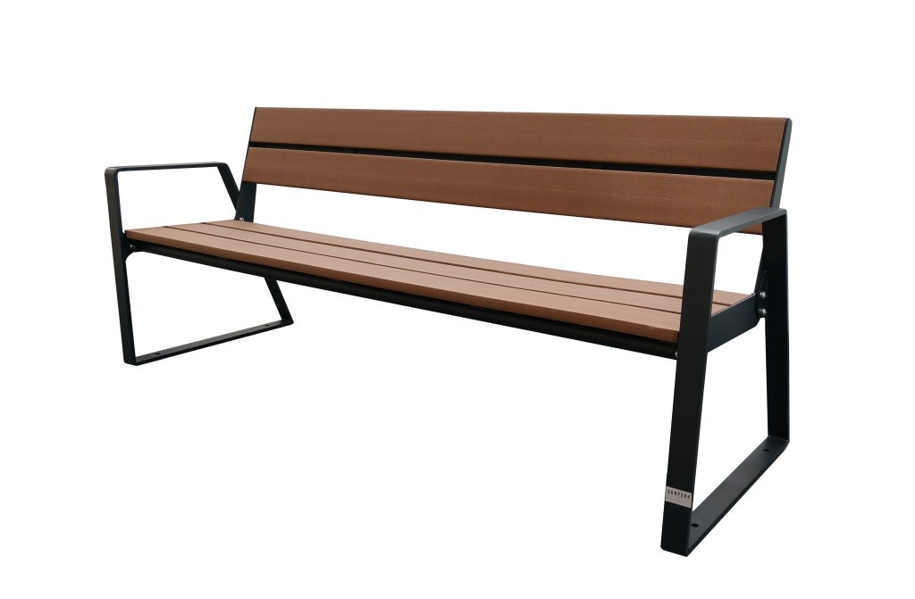 Commercial Outdoor weatherproof Recycled Plastic Park Bench SPB-111 Cover Image