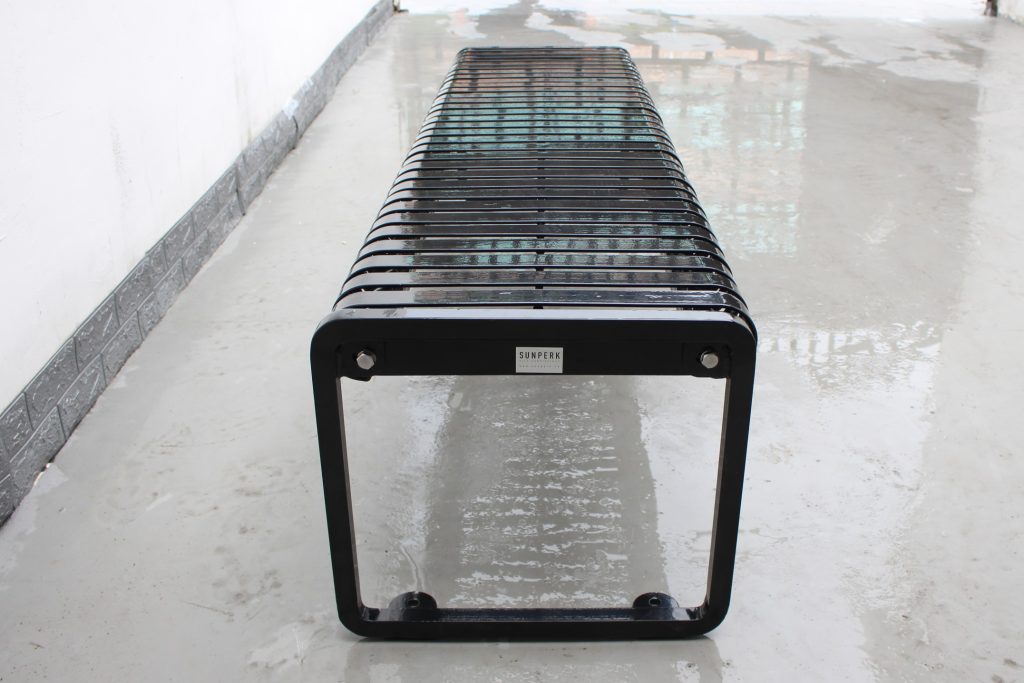 commercial outdoor powder coated steel backless park bench SPB-403