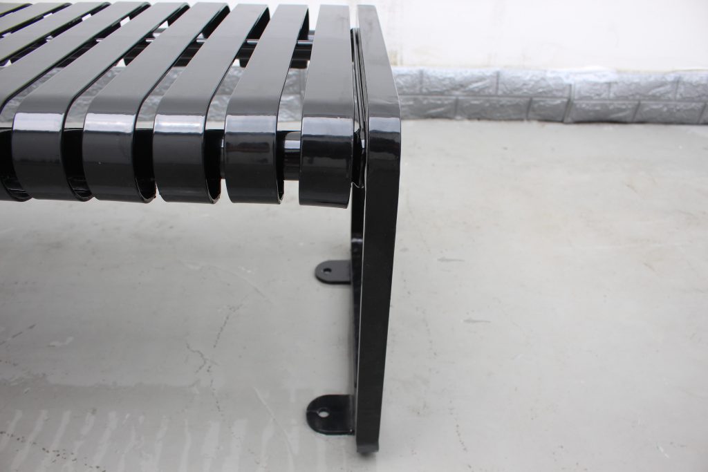 commercial outdoor powder coated steel backless park bench SPB-403