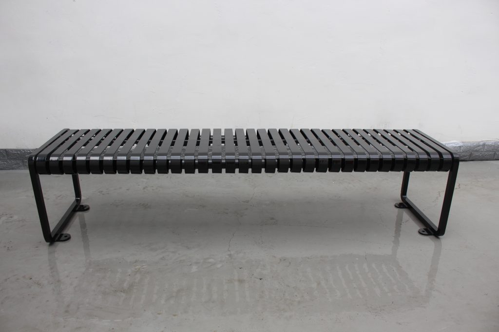 commercial outdoor powder coated steel backless park bench SPB-403
