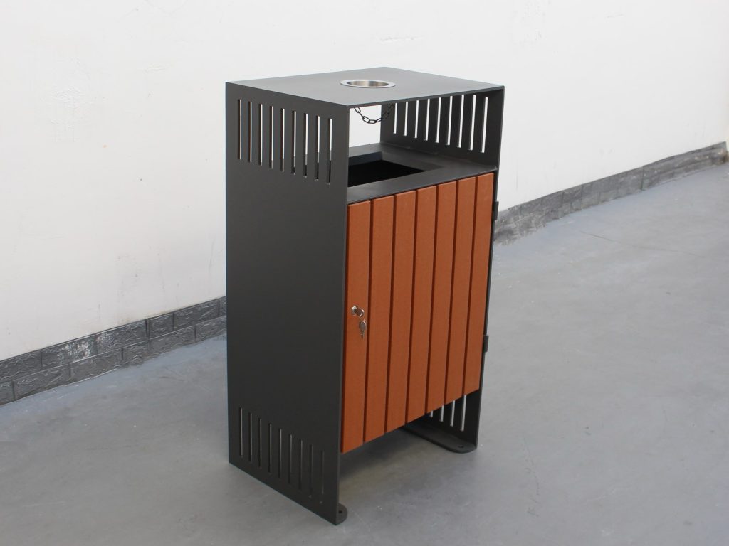 commercial recycled plastic outdoor trash receptacle SPT-208