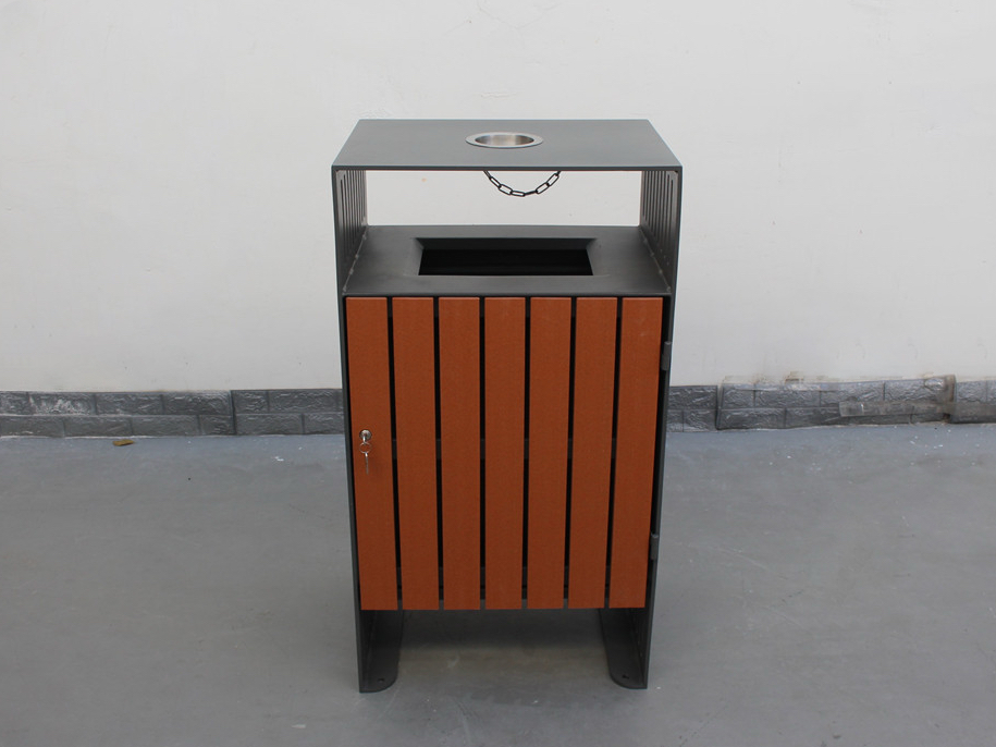 commercial recycled plastic outdoor trash receptacle SPT-208