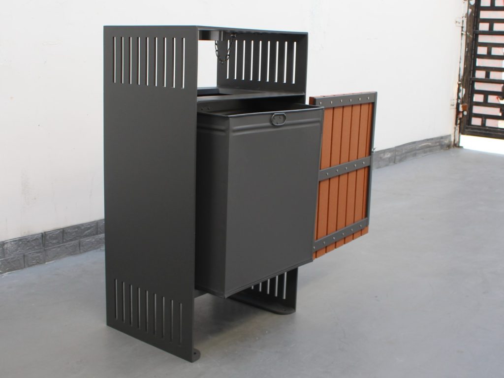 commercial recycled plastic outdoor trash receptacle SPT-208