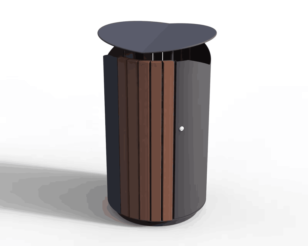 commercial recycled plastic outdoor trash receptacle SPT-210